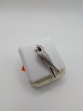 NWT 2.0 CTW Moissanite 925 Sterling Silver Swallow Bird Pendant